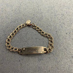 Icing ID forever Bracelet Silvertone Chunky Chain Rhinestone